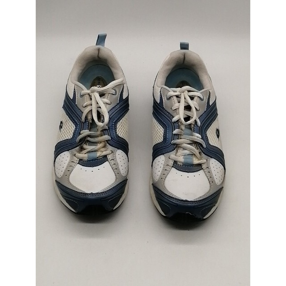 Easy Spirit Sneakers Womens Eszamper White Blue 8.5 Wide Athletic Shoes Comfort